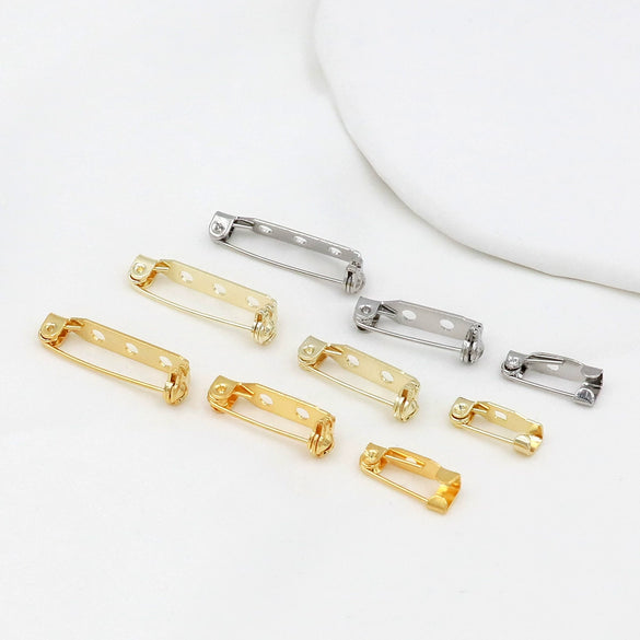 Copper Rotating Hole Pin Electroplated Brooch Holder Diy Corsage Pin Accessories