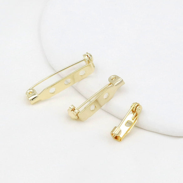 Copper Rotating Hole Pin Electroplated Brooch Holder Diy Corsage Pin Accessories