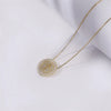 Copper Round Cross Necklace With Microinlaid Zircon And Eyes Pattern Box Chain Style Unisex