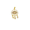 Copper Round Glasses Palm Eyes Virgin Pendant Jewelry Accessories With Totem Pattern And Electroplating