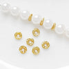 Copper Round Jewelry Spacer Gasket Electroplated Preserve Color Diy Handmade Bracelet Necklace Beaded Accessories