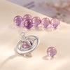 Copper Saturn Pendant Earrings Accessories Fresh Style Electroplating
