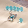 Copper Saturn Pendant Earrings Accessories Fresh Style Electroplating