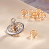 Copper Saturn Pendant Earrings Accessories Fresh Style Electroplating