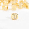 Copper Set Zircon Inlaid Dice Pendant Necklace With Letters Numbers Text Pattern And String Of Pearls Chain