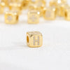 Copper Set Zircon Inlaid Dice Pendant Necklace With Letters Numbers Text Pattern And String Of Pearls Chain