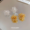 Copper Silver Needle Zircon Fireworks Geometric Light Luxury Women's Earrings Real Gold Electroplated