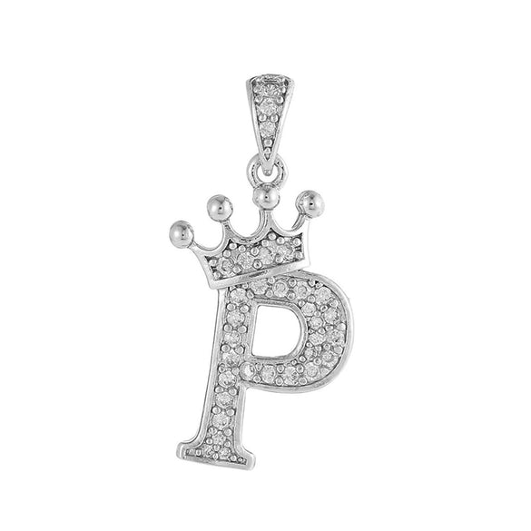 Copper Silver Plated Handmade Diy Pendant Accessories Set With Zircon And Letter Design For Necklace And Bracelet