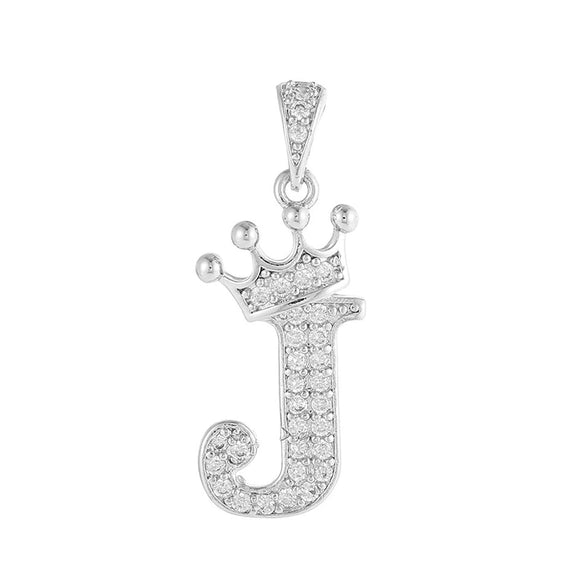 Copper Silver Plated Handmade Diy Pendant Accessories Set With Zircon And Letter Design For Necklace And Bracelet