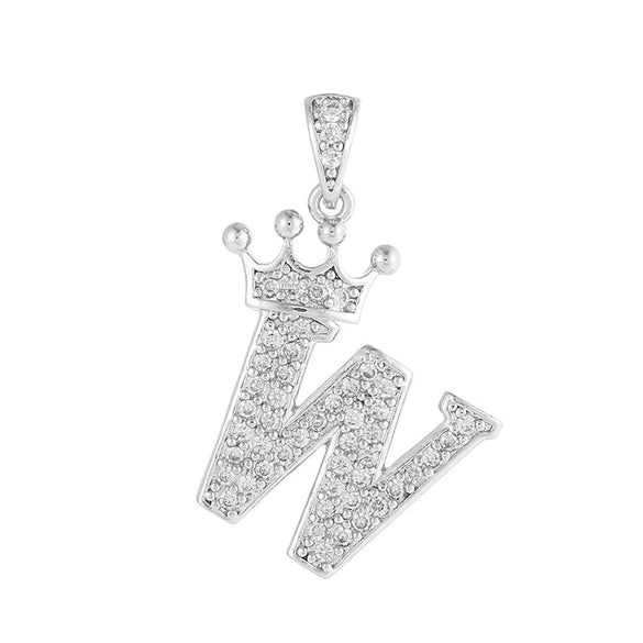 Copper Silver Plated Handmade Diy Pendant Accessories Set With Zircon And Letter Design For Necklace And Bracelet