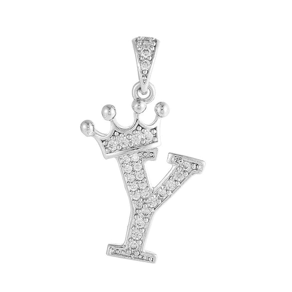 Copper Silver Plated Handmade Diy Pendant Accessories Set With Zircon And Letter Design For Necklace And Bracelet