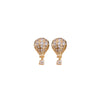 Copper Silver Zircon Geometric Hot Air Balloon Women's Earrings Highend Niche Fashion
