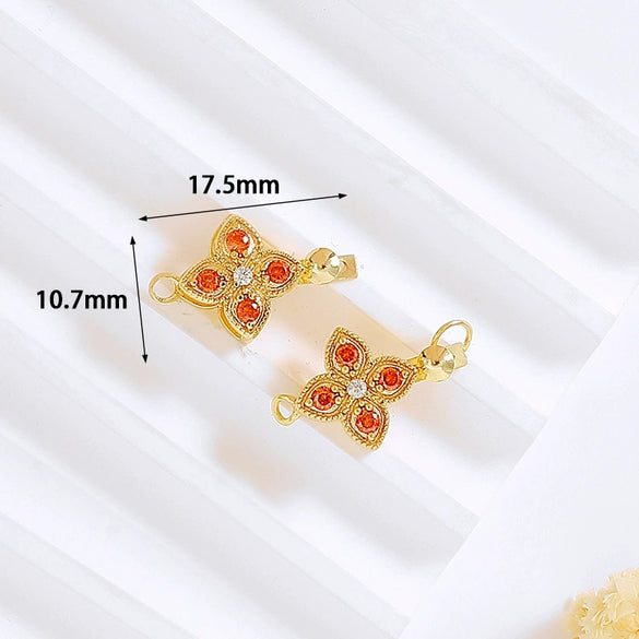 Copper Simple Geometric Electroplated Universal Buckle For Necklace And Bracelet