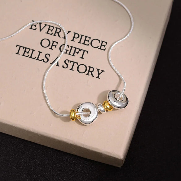 Copper Simple Style Classic Style Color Block Pendant Necklace