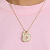 Copper Simple Style Plating Letter Zircon Pendant Necklace