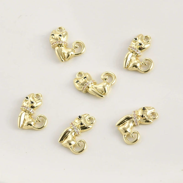 Copper Small Animal Pendant Electroplated Diy Handmade Jewelry Accessories