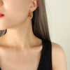Copper Spiral Buckle U Shaped Handmade Electroplated Geometric Women's Earrings