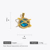 Copper Star Jewelry Accessories Set With Diamonds Microinlaid Pendant