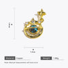 Copper Star Jewelry Accessories Set With Diamonds Microinlaid Pendant