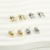 Copper Starfish Shell Earrings Jewelry Accessories Materials With 14K Gold Color Plated And Inlaid Zircon Electroplating
