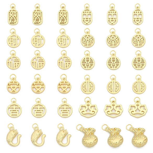 Copper Stone Small Pendant Jewelry Material For Diy Bracelet Necklace Handmade