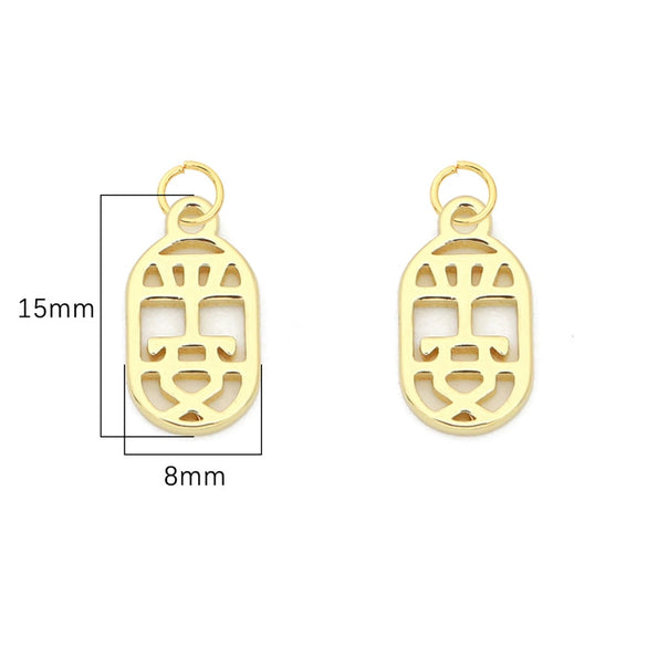 Copper Stone Small Pendant Jewelry Material For Diy Bracelet Necklace Handmade