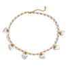 Copper String Of Pearls Love Fruit Geometric Heart Shape Pendant Women's Fashion Necklace