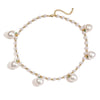 Copper String Of Pearls Love Fruit Geometric Heart Shape Pendant Women's Fashion Necklace