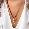 Copper Sweet Geometric Style Electroplated Clavicle Necklace For Women