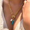 Copper Sweet Geometric Style Electroplated Clavicle Necklace For Women