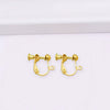 Copper U Shaped Adjustable Screw Ear Clip Converter With 18K Gold Filled Color Preserving Ear Needles And Electroplating Treatment For Diy Earrings