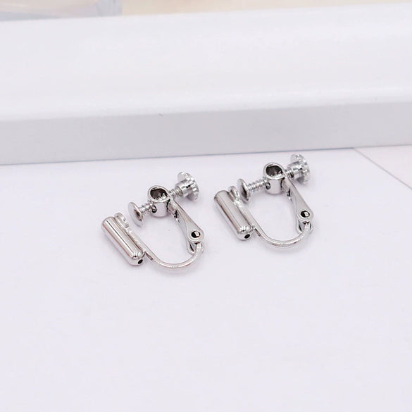 Copper U Shaped Adjustable Screw Ear Clip Converter With 18K Gold Filled Color Preserving Ear Needles And Electroplating Treatment For Diy Earrings