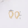 Copper Ushaped Ear Hooks 18K Gold Plated Handmade Diy Earrings Semifinished Material