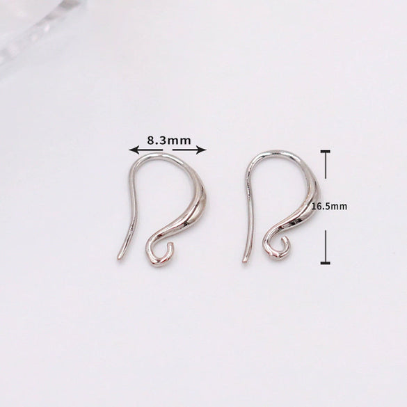 Copper Ushaped Ear Hooks 18K Gold Plated Handmade Diy Earrings Semifinished Material
