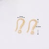 Copper Ushaped Ear Hooks 18K Gold Plated Handmade Diy Earrings Semifinished Material