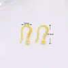 Copper Ushaped Ear Hooks 18K Gold Plated Handmade Diy Earrings Semifinished Material