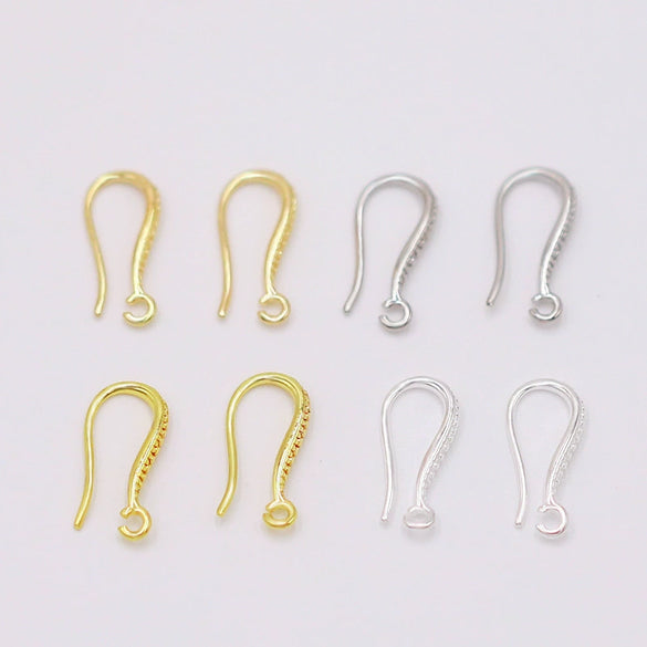 Copper Ushaped Ear Hooks 18K Gold Plated Handmade Diy Earrings Semifinished Material