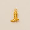 Copper Ushaped Zircon Pendant Electroplated Necklace With Cowboy Boots And Cowboy Hat Design