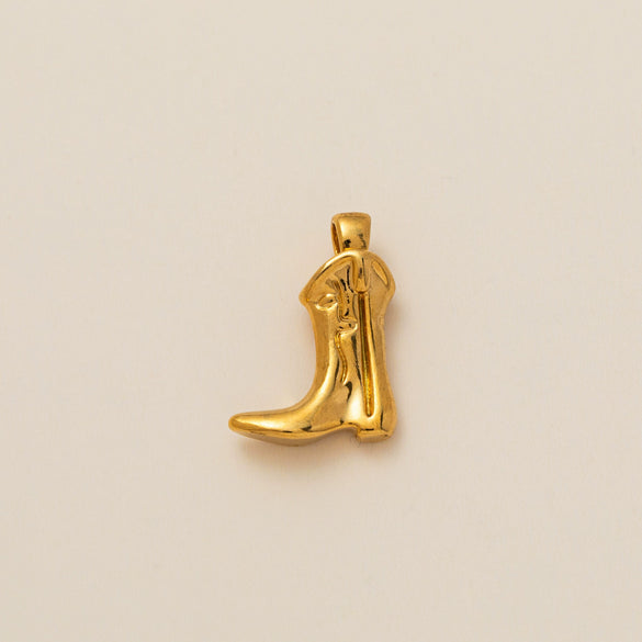 Copper Ushaped Zircon Pendant Electroplated Necklace With Cowboy Boots And Cowboy Hat Design