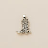 Copper Ushaped Zircon Pendant Electroplated Necklace With Cowboy Boots And Cowboy Hat Design