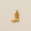 Copper Ushaped Zircon Pendant Electroplated Necklace With Cowboy Boots And Cowboy Hat Design