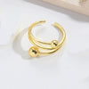 Copper Vintage Style Simple Style Commute Inlay Geometric Round Bow Knot Artificial Pearls Open Rings