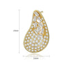 Copper Water Drop Earrings With Inlaid Zircon Elegant Sparkling Dangle Jewelry For Women Wholesale