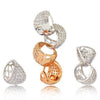 Copper Water Drop Zircon Earrings For Women Elegant Cutout Fashion Earrings With Diamondinlaid Craft