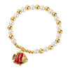Copper Women's Bracelet With Animal Zodiac Beaded Fish Pendant And Electroplating