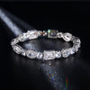 Copper Zircon Bracelet Natural Geometric Heart Drop Shape Women's Jewelry