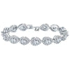 Copper Zircon Bracelet Natural Geometric Heart Drop Shape Women's Jewelry