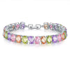 Copper Zircon Bracelet Natural Geometric Heart Drop Shape Women's Jewelry