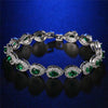 Copper Zircon Bracelet Natural Geometric Heart Drop Shape Women's Jewelry