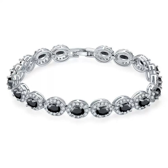Copper Zircon Bracelet Natural Geometric Heart Drop Shape Women's Jewelry